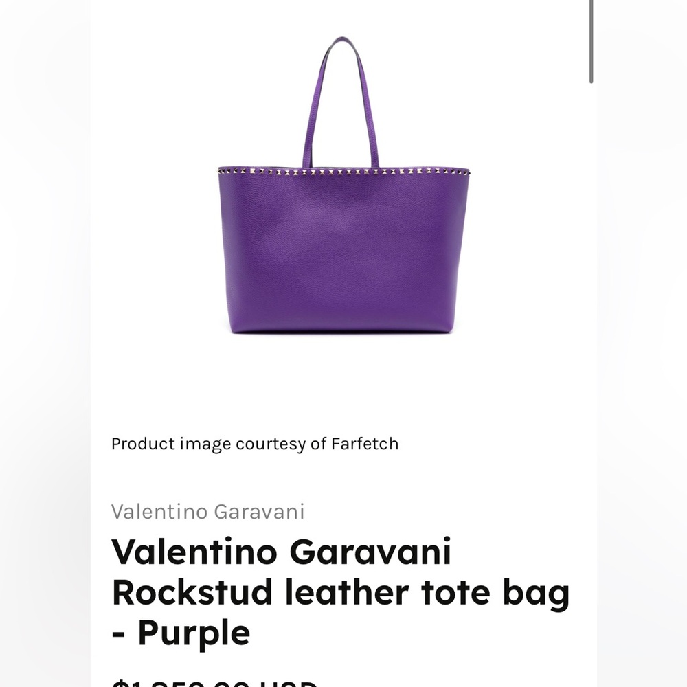 Valentino-Rockstud leather tote bag - Picture 3 of 15